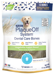 NaturVet Proden PlaqueOff System Dental Care Dog Bones Vegetable Fusion 13 Count 17-oz