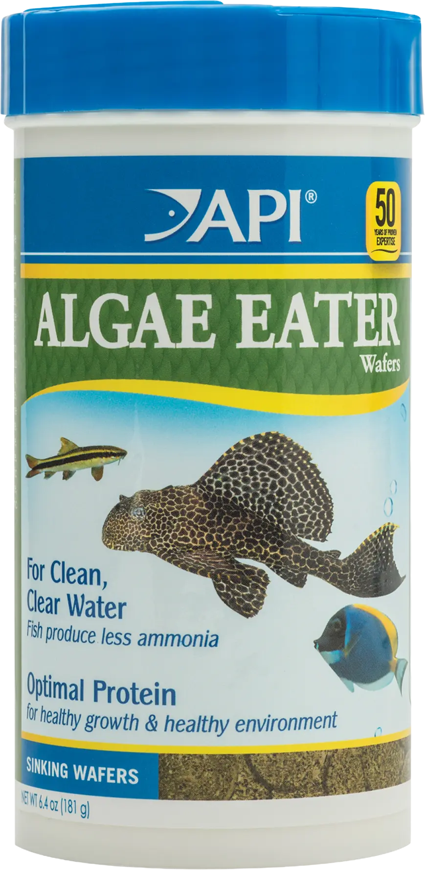 Front of API Algae Eater Premium Sinking Wafer Fish Food 6.4-oz