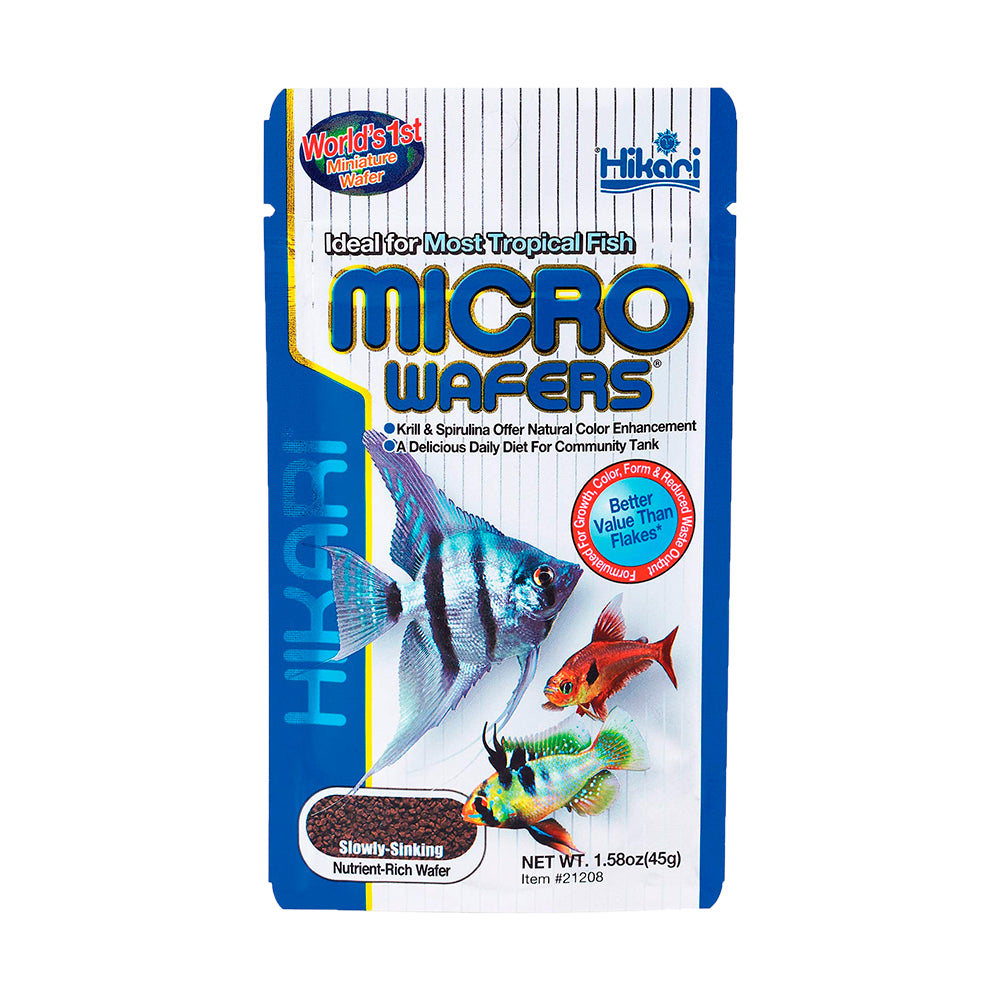 Hikari USA Tropical Slow Sinking Micro Wafers Fish Food 1.58-oz, Kwik Pets