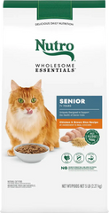 Nutro Wholesome Essentials Chicken & Brown Rice Recipe Senior Dry Cat Food 5-lb