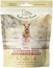 Badlands Ranch Superfood Bites Freeze-Dried Raw Dog Treats Wild Salmon 4-oz