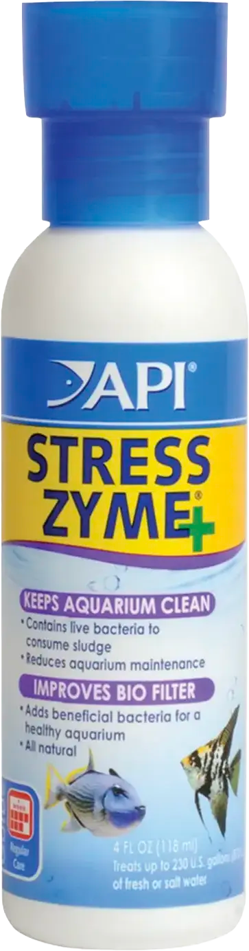 Front of API Stress Zyme Freshwater & Saltwater Aquarium Water Cleaner 4-oz