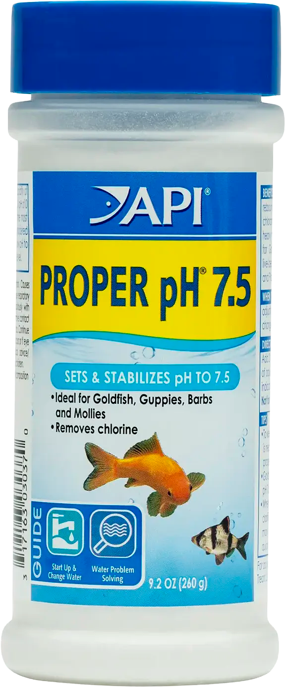 Front of API Proper pH 7.5 Aquarium Water Treatment 9.2-oz