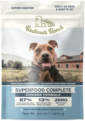 Badlands Ranch Superfood Complete Air-Dried Dog Food Chicken 64-oz