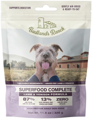 Badlands Ranch Superfood Complete Air-Dried Dog Food Lamb & Venison 11.5-oz