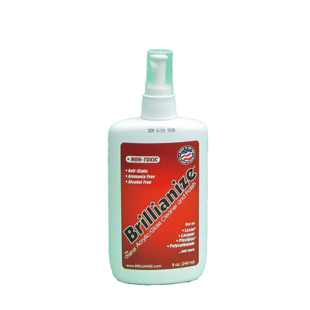 Front of Brillianize Plastic Cleaner in Pump Spray Bottle 8-oz