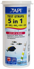 API 5-in-1 Freshwater Aquarium Test Strip 100 Count