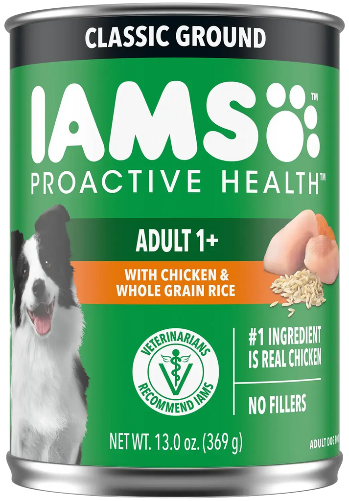 IAMS Proactive Health Adult Wet Dog Food Pate with Chicken & Rice 13.2-oz