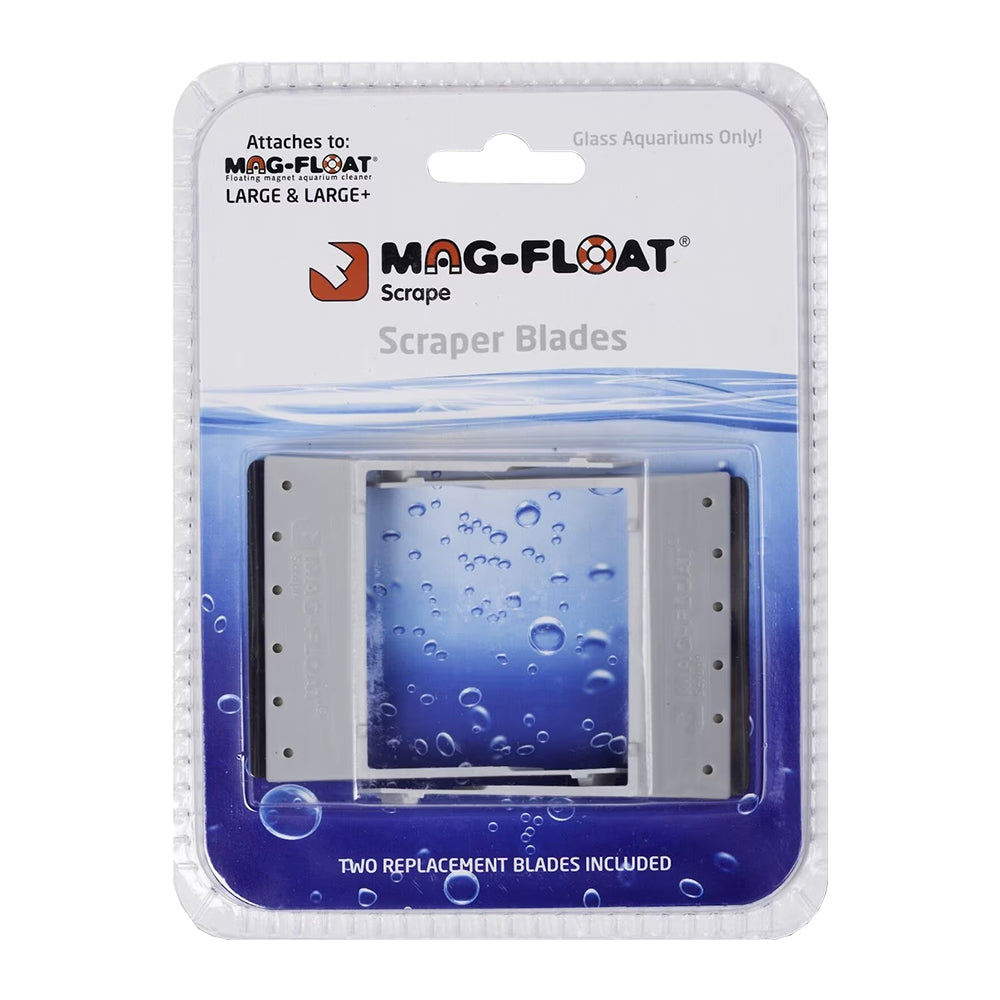 Front of Mag-Float Replacement Scrapers for Glass Aquariums Grey/White Large & Large+ 2 Count
