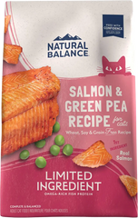 Natural Balance Pet Foods Limited Ingredient Grain Free Dry Cat Food Green Pea & Salmon 10-lb