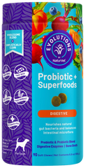 Evolutions by NaturVet Probiotic Plus Superfoods Digestive Support Soft Chews for Dogs 90 Count 6.9-oz