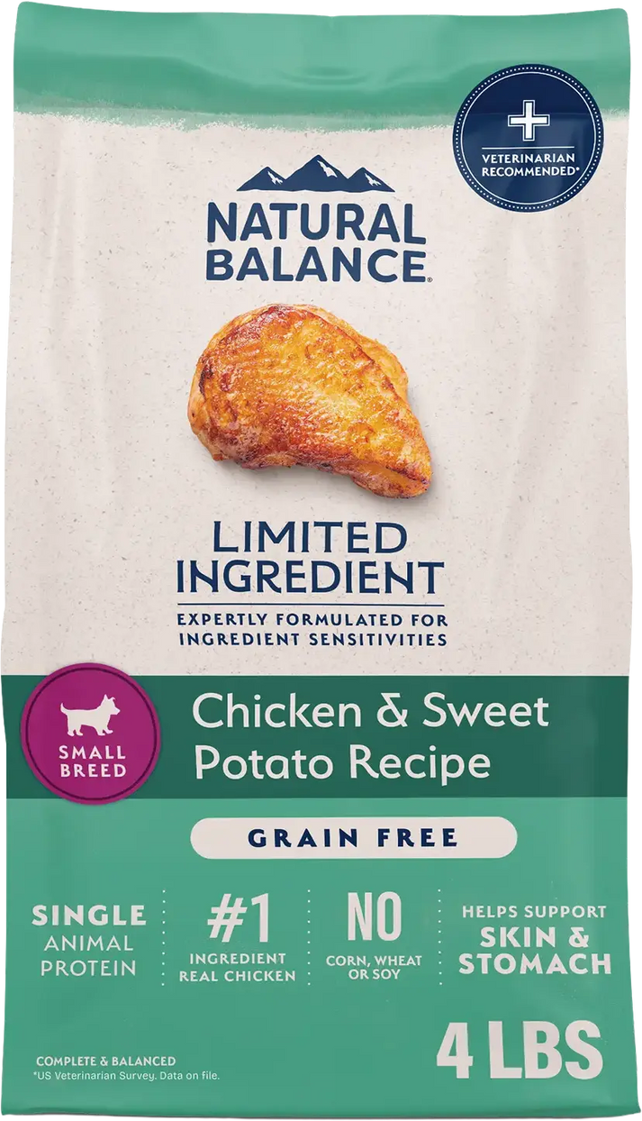 Natural Balance Pet Foods Limited Ingredient Grain Free Small Breed Dry Dog Food Chicken & Sweet Potato 4-lb