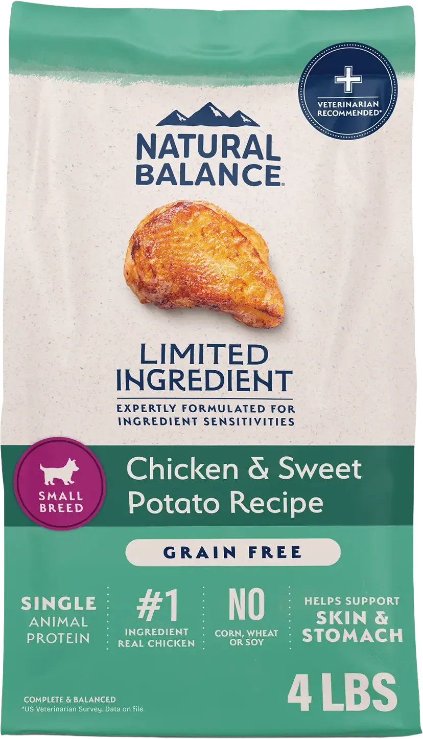 Natural Balance Pet Foods L.I.D. Small Breed Bites Dry Dog Food Chicken & Sweet Potato 4-lb