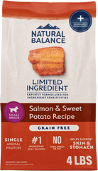 Natural Balance Pet Foods Limited Ingredient Grain Free Small Breed Dry Dog Food Salmon & Sweet Potato 4-lb