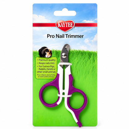 Front of Kaytee Pro-Nail Trimmer for Small Animals Purple