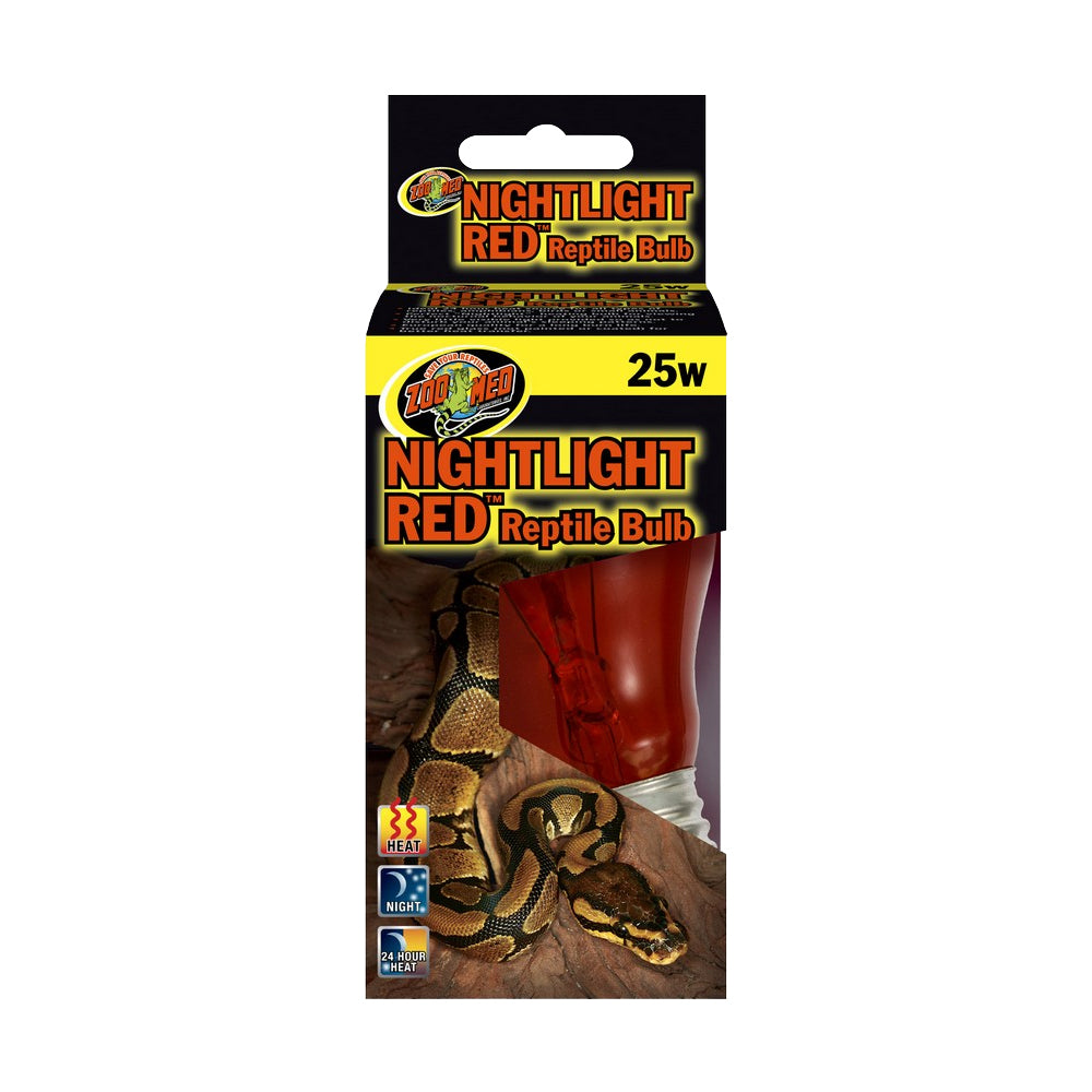 Front of Zoo Med Nightlight Red Reptile Bulb 25W