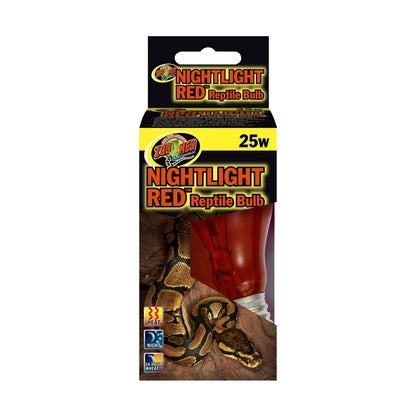 Front of Zoo Med Nightlight Red Reptile Bulb 25W