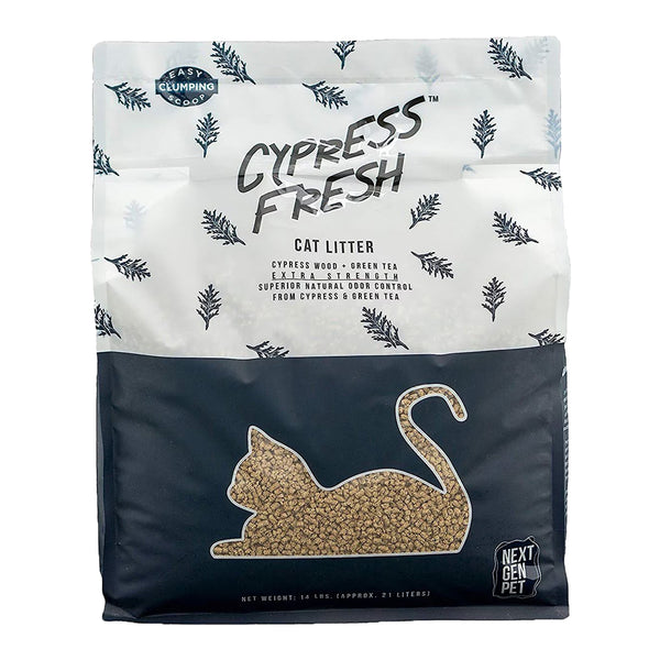 Front of Next Gen Cypress Fresh Cat Litter 14-lb
