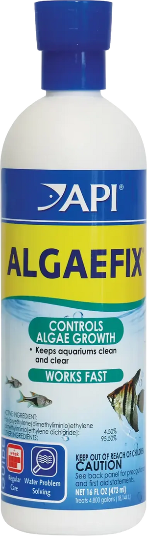 Front of API AlgaeFix Freshwater Aquarium Algaecide 16-oz