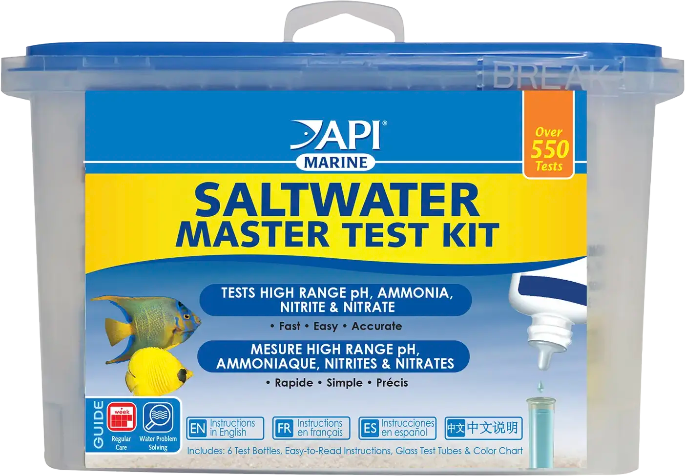 Front of API Saltwater Aquarium Master Test Kit