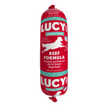 Front of Lucy Pet Products Original Recipe Dog Food Roll Beef Formula 1-lb