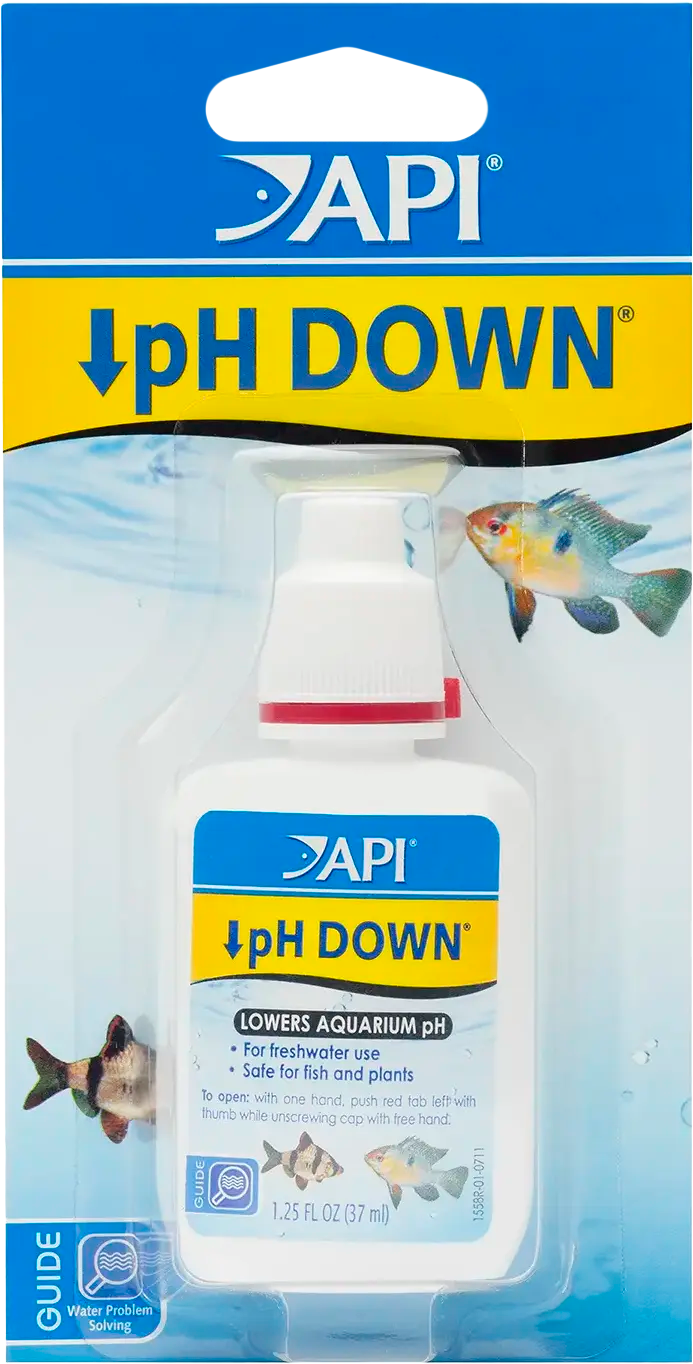Front of API pH Down Freshwater Aquarium Water Treatment 1.25-oz