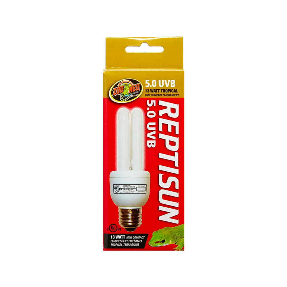 Front of Zoo Med ReptiSun 5.0 UVB Tropical Mini Compact Fluorescent 13W