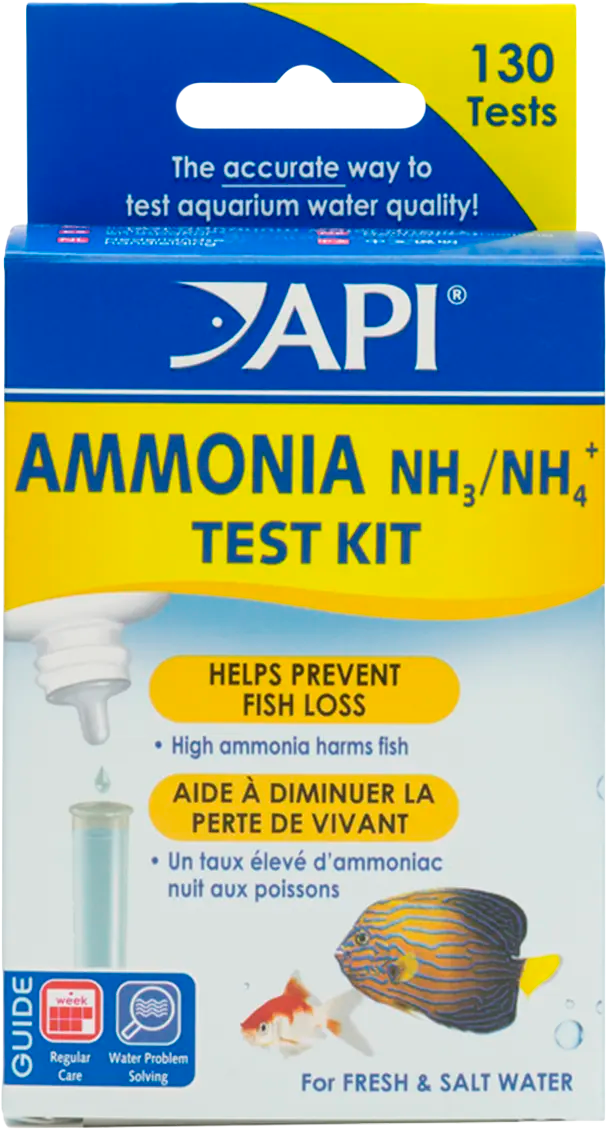 Front of API Ammonia Test Kit for Freshwater & Saltwater Aquarium 130 Count