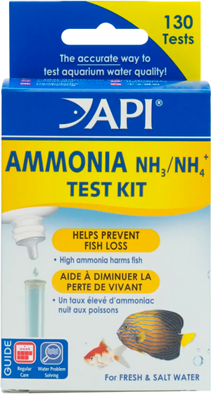 Front of API Ammonia Test Kit for Freshwater & Saltwater Aquarium 130 Count