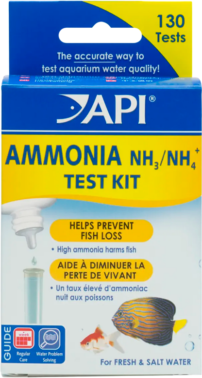 Front of API Ammonia Test Kit for Freshwater & Saltwater Aquarium 130 Count
