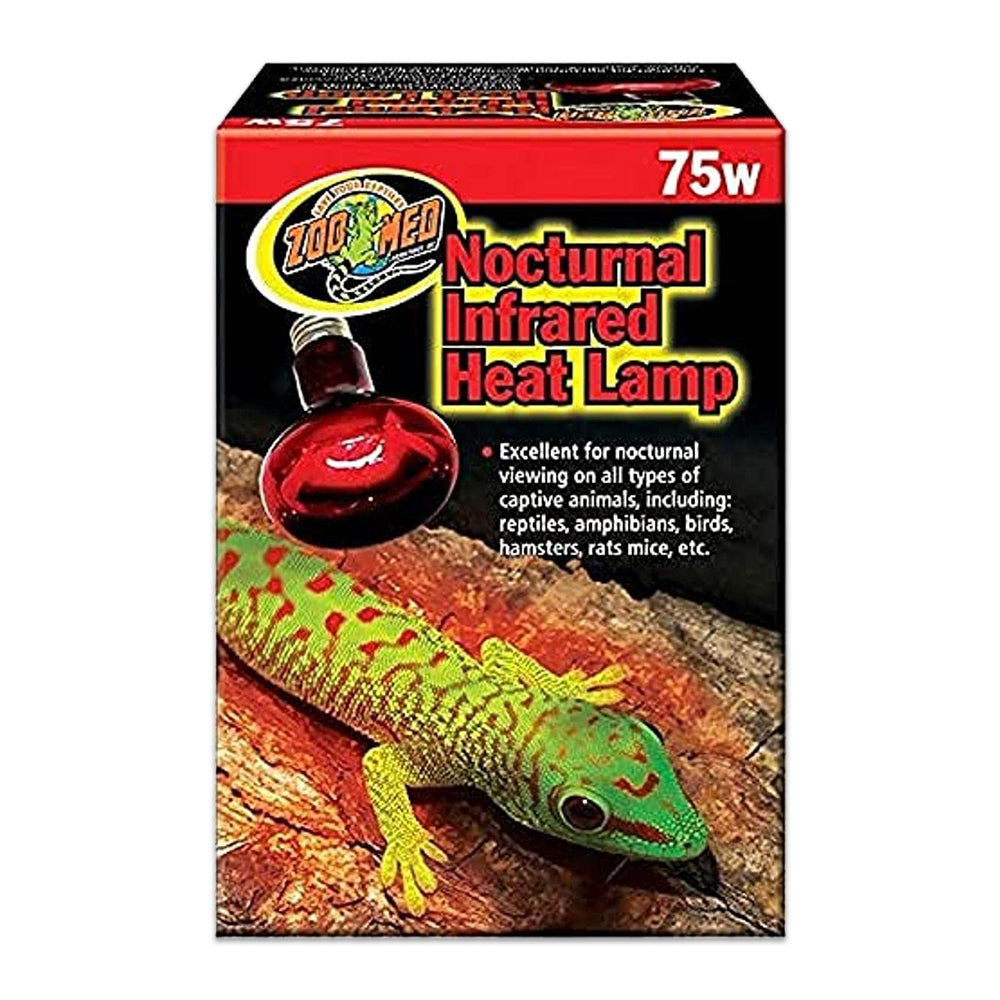 Front of Zoo Med Nocturnal Infrared Heat Lamp 75W