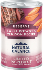 Natural Balance Pet Foods Limited Ingredient Reserve Canned Dog Food Sweet Potato & Venison 13-oz