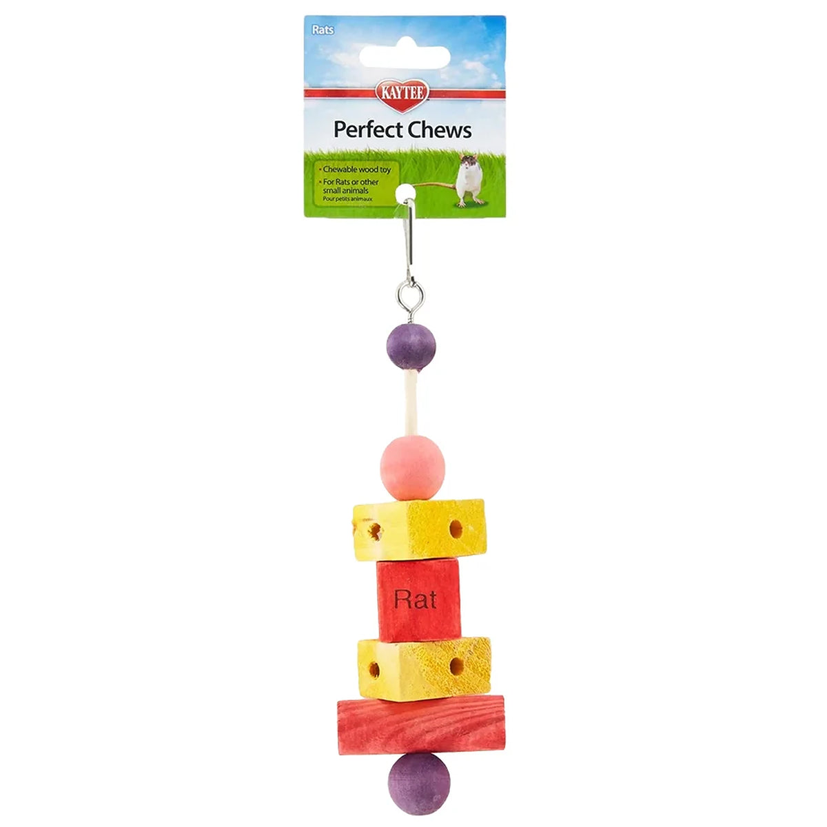 Front of Kaytee Perfect Chews Rat Toy 2.12 in X 2.5 in X 9 in
