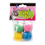Front of Scruffys Multicolor Sponge Balls Cat Toy Large 4 Count