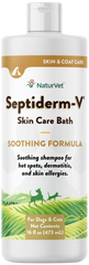NaturVet Septiderm-V Skin Care Bath Soothing Formula Shampoo for Dogs & Cats 16-oz