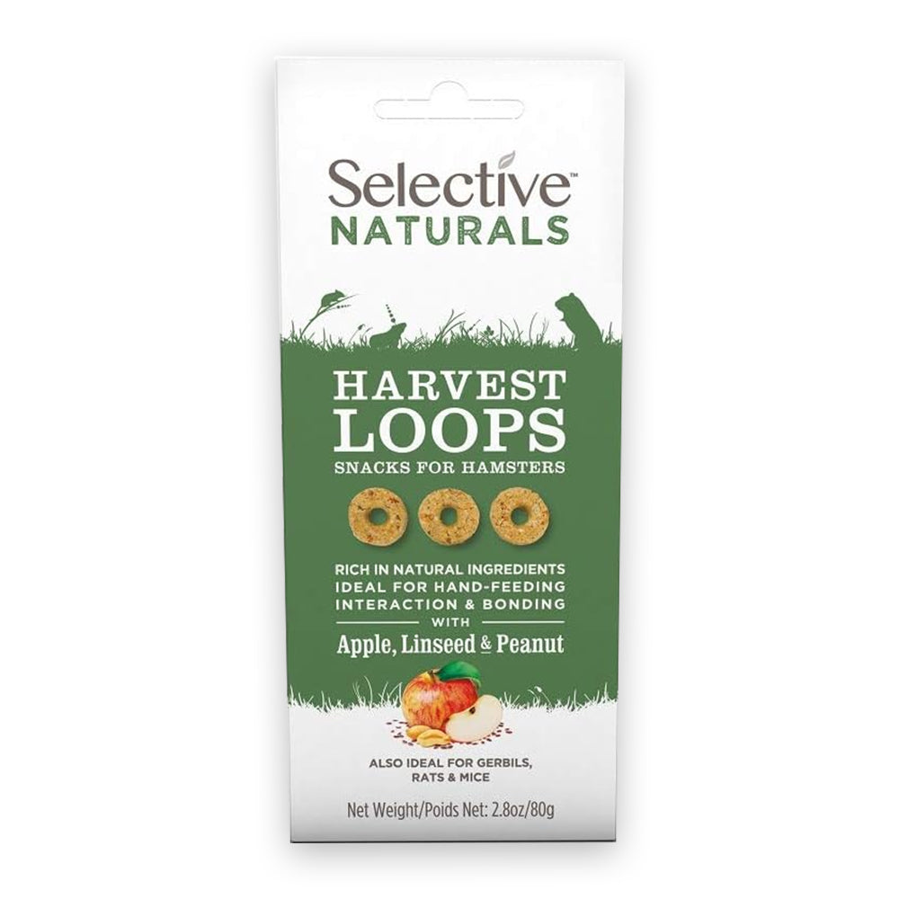 Front of Science Selective Naturals Harvest Loops with Apple Linseed & Peanut Hamster Treats 2.8-oz