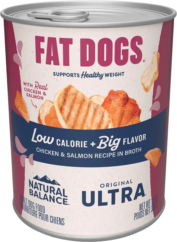 Natural Balance Pet Foods Original Ultra Fat Dogs Canned Dog Food Chicken & Salmon 13-oz