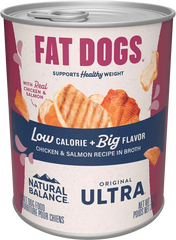 Natural Balance Pet Foods Original Ultra Fat Dogs Canned Dog Food Chicken & Salmon 13-oz