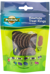Busy Buddy Natural Rawhide Dog Treat Rings Peanut Butter Size A 1.83-oz