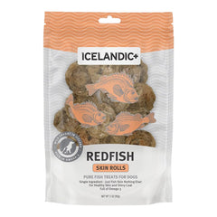 Icelandic+ Redfish Skin Rolls Natural Dog Treats 3-oz