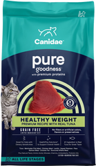CANIDAE PURE Grain-Free Limited Ingredient Healthy Weight Dry Cat Food Tuna 5-lb