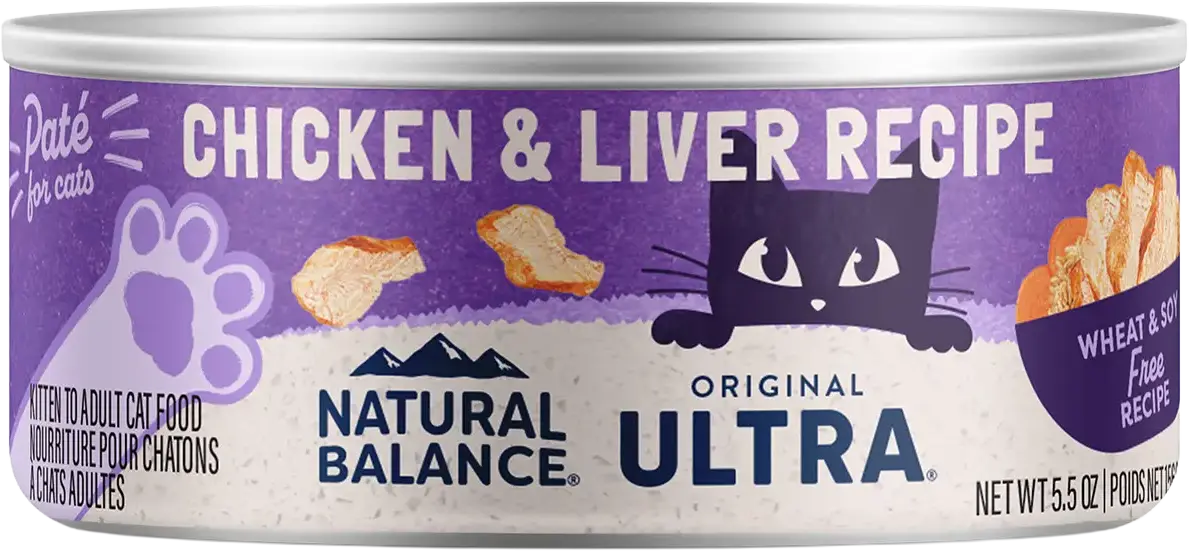 Front of Natural Balance Pet Foods Original Ultra Canned Cat Food Chicken & Liver 5.5-oz