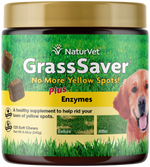 Front of NaturVet GrassSaver Soft Chews for Dogs 120 Count 8.46-oz