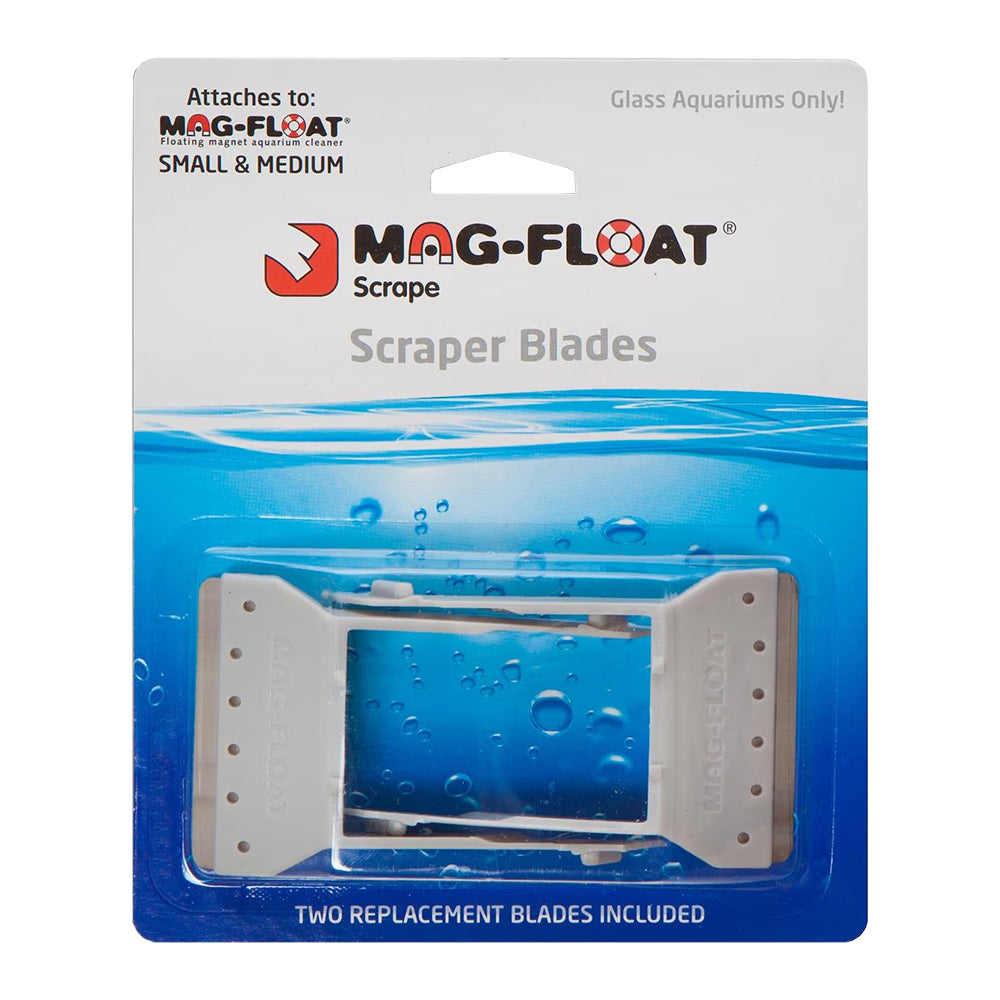Front of Mag-Float Scraper Blades for Floating Magnet Glass Aquarium Cleaner Small & Medium 2 Count