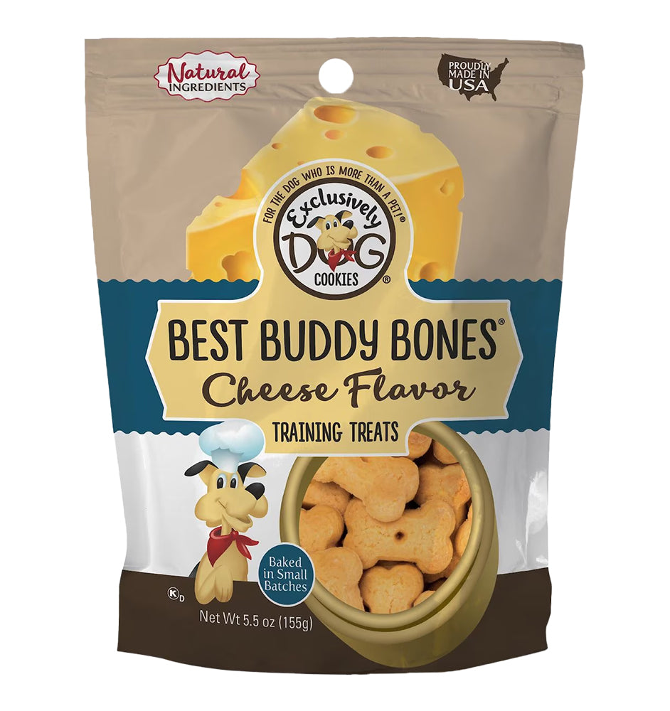 Exclusively Pet Best Buddy Bones Training Dog Treats Cheese 5.5 oz