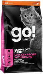 Petcurean Go! Solutions Skin & Coat Care Dry Cat Food Chicken with Grains 3-lb