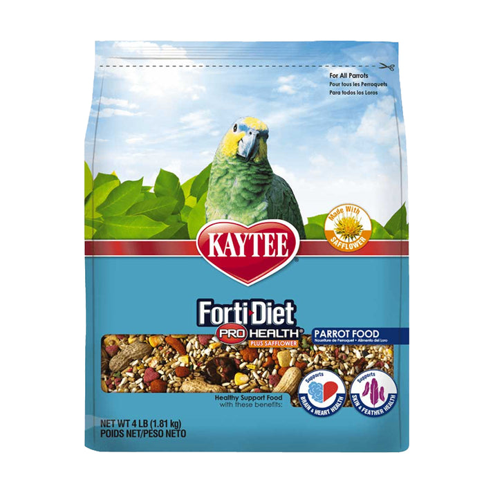 Kaytee Forti-Diet Pro Health Parrot Food with Safflower 4-lb