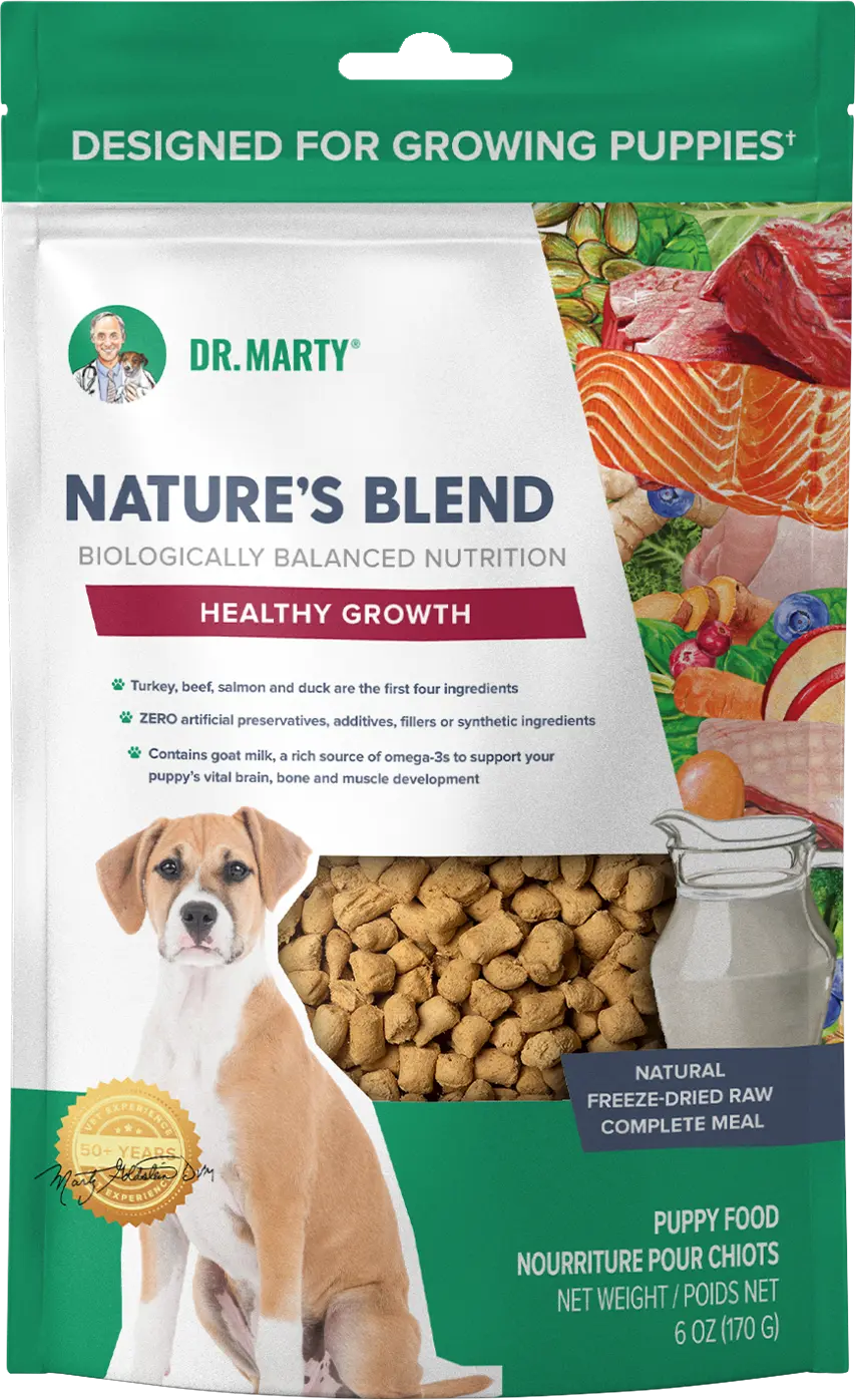 Dr. Marty Nature's Blend Healthy Growth Freeze-Dried Raw Puppy Dog Food 6-oz