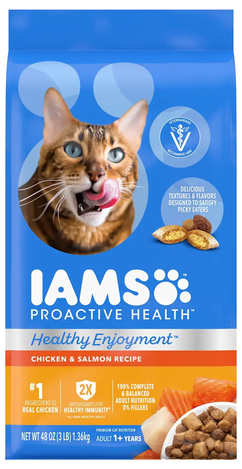 IAMS ProActive Health Healthy Enjoyment Adult Dry Cat Food Chicken & Salmon