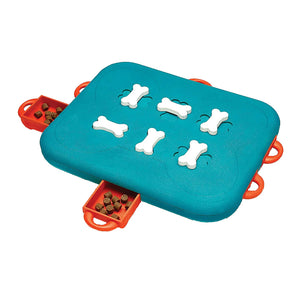 Front of Nina Ottosson Casino Interactive Dog Toy Blue Large